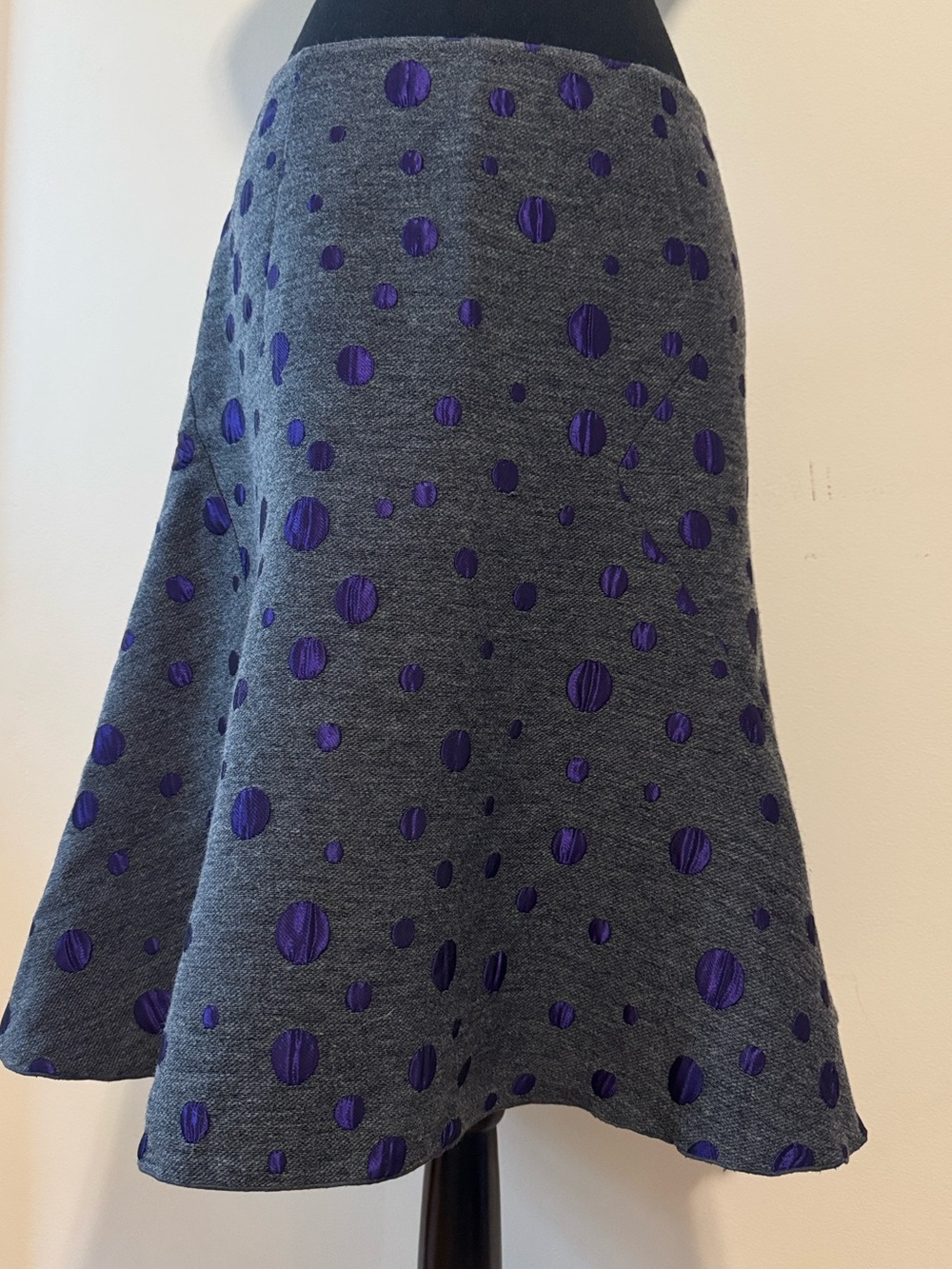 Emporio Armani Grey Skirt with Purple Dot